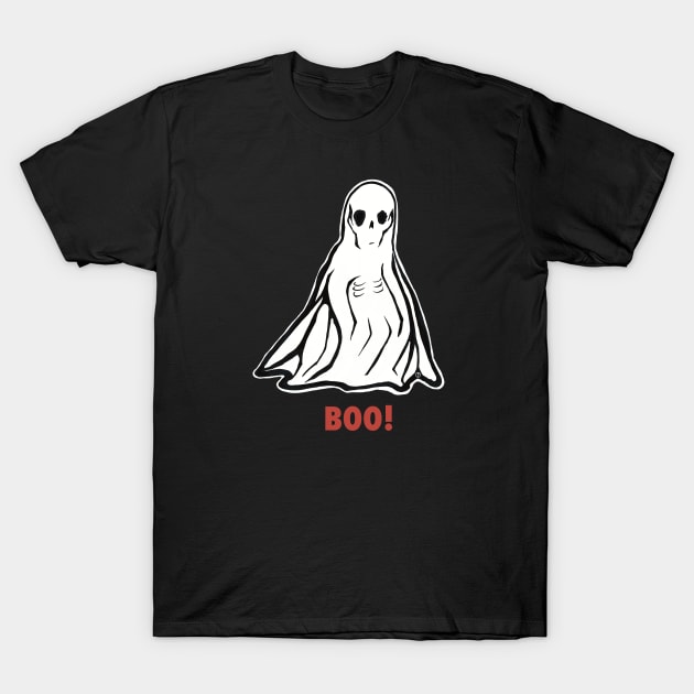 Billy Ghost “BOO!” T-Shirt by Art from the Blue Room